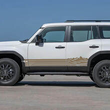 Calcomanías de franjas laterales para paneles de roca de montaña Calcomanías gráficas de vinilo para Toyota Land Cruiser 3