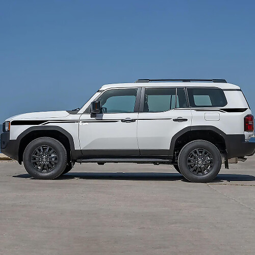 Gráfico de pegatinas de vinilo con rayas laterales de Toyota Land Cruiser
