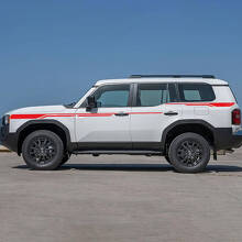 Calcomanías de franjas decorativas para puertas laterales Vinilo adhesivo gráfico 2 para Toyota Land Cruiser 2