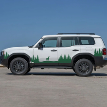 Toyota Land Cruiser Escena de la naturaleza Ciervos Alces Puertas Acento Rayas Calcomanías Vinilo Pegatinas Gráfico
 3