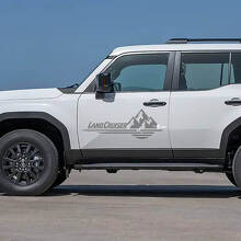 Calcomanías de vinilo con gráfico de logo de montañas para puertas para Toyota Land Cruiser 3