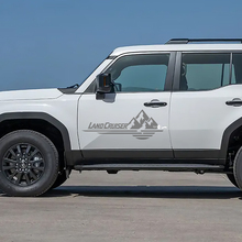Toyota Land Cruiser Escena de la naturaleza Montañas Puertas Calcomanías Vinilo Pegatinas Gráfico
 3