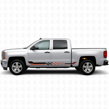 Tiras de Vinilo de Carreras a Cuadros para Puertas y Paneles Laterales para Chevrolet Silverado 1500 K2XX 2014-2019_2