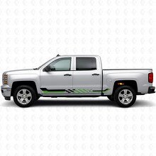 Tiras de Vinilo de Carreras a Cuadros para Puertas y Paneles Laterales para Chevrolet Silverado 1500 K2XX 2014-2019_4