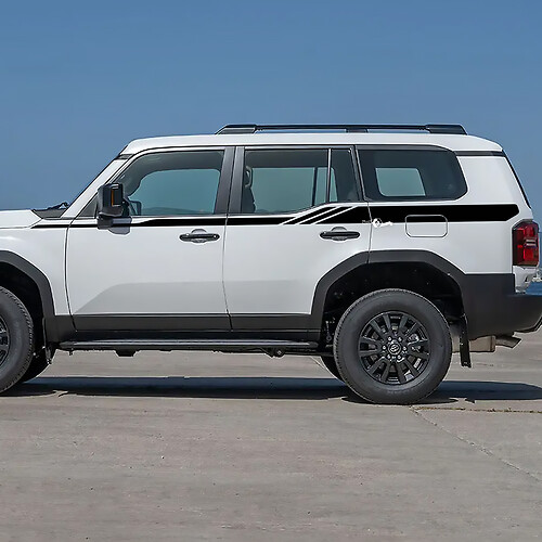 Toyota Land Cruiser Puertas laterales Accent Stripes Calcomanías Vinilo Pegatinas Gráfico 2
