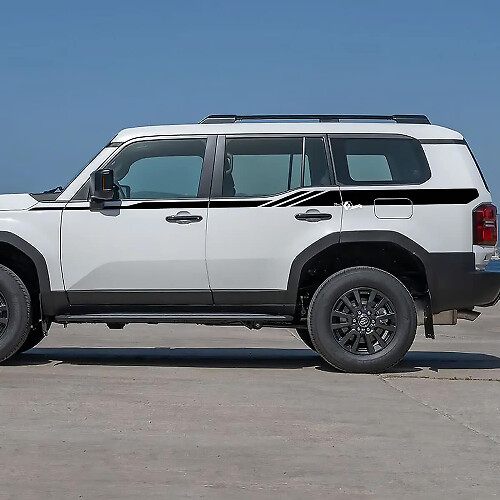 Franjas de acento para puertas laterales de Toyota Land Cruiser Calcomanías de vinilo Pegatinas gráficas 2
