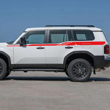 Franjas de acento para puertas laterales de Toyota Land Cruiser Calcomanías de vinilo Pegatinas gráficas 2
 2