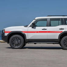 Rayas de acento de puertas laterales de Toyota Land Cruiser Calcomanías de vinilo Pegatinas gráficas 3
 2