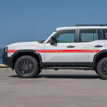 Rayas de acento de puertas laterales de Toyota Land Cruiser Calcomanías de vinilo Pegatinas gráficas 3
 2