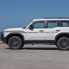 Calcomanías de Vinilo de Rayas a Cuadros Decorativas para Puertas Laterales para Toyota Land Cruiser 2