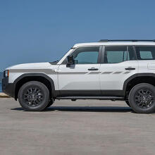 Rayas de acento de puertas laterales de Toyota Land Cruiser Calcomanías de vinilo Pegatinas gráficas 5
 2