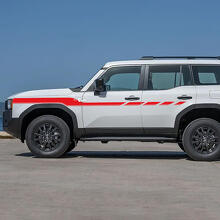 Rayas de acento de puertas laterales de Toyota Land Cruiser Calcomanías de vinilo Pegatinas gráficas 5
 3