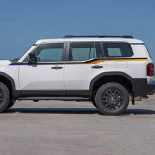 Rayas de acento para puertas laterales de Toyota Land Cruiser Calcomanías de vinilo Pegatinas gráficas 2 colores
_4