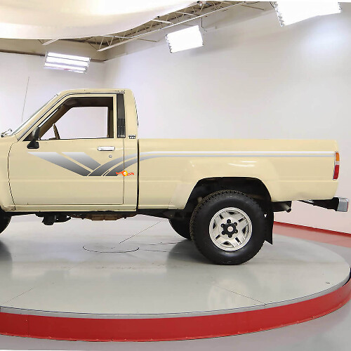 Calcomanías de vinilo con rayas laterales en degradado para Toyota Hilux 1983–1988