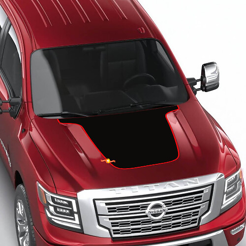 Capó Nissan Titan Pro4x Pegatinas de vinilo para oscurecimiento Gráficos
