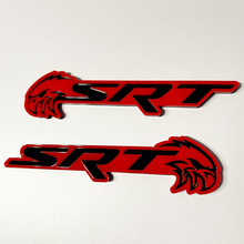 Insignia SRT Trackhawk 3D Emblema de insignias de guardabarros negro vs gris 2
 3