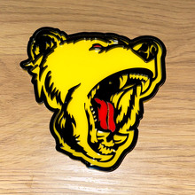 Insignia 3D de lengua roja de Bear Grizzly, emblema de insignias para portón trasero de guardabarros
 5