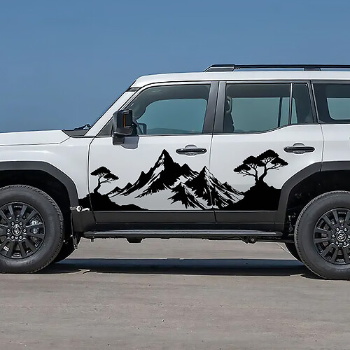 Toyota Land Cruiser Puertas laterales Adorno Estilo Calcomanías Vinilo Pegatinas Gráfico
