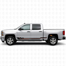 Vinilos paralelos para puertas y paneles de estribo para Chevrolet Silverado 1500 K2XX 2014-2019_2