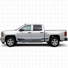 Vinilos paralelos para puertas y paneles de estribo para Chevrolet Silverado 1500 K2XX 2014-2019_3
