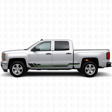 Vinilos paralelos para puertas y paneles de estribo para Chevrolet Silverado 1500 K2XX 2014-2019_4