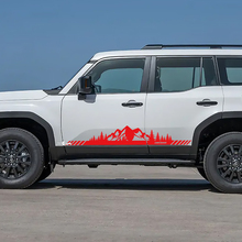 Toyota Land Cruiser Puertas laterales Montañas Árboles Paisaje Estilo Calcomanías Vinilo Pegatinas Gráfico
 2