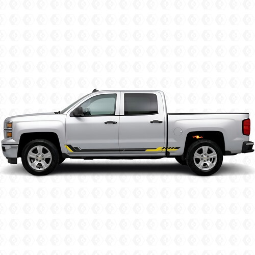 Líneas de vinilo para puertas y paneles laterales Racing Line para Chevrolet Silverado 1500 K2XX 2014-2019_1