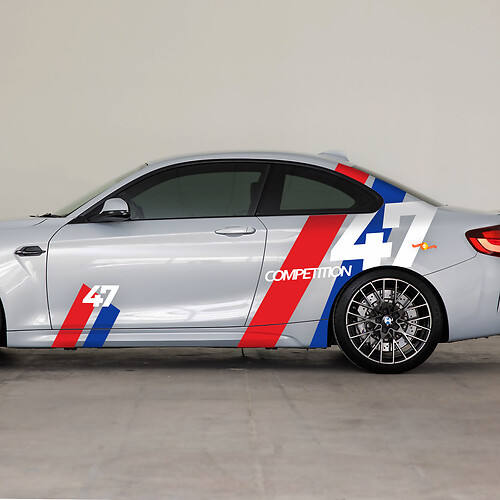 Adhesivo de vinilo BMW M2 M Performance Style Side Calcomanías
