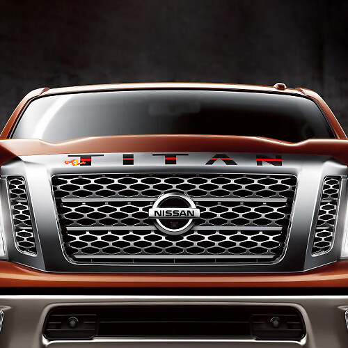 Hood Nissan Titan Logo Vinilo Pegatinas Calcomanías Gráficos 2
