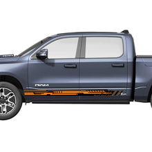 Rocker de rayas para puertas laterales para Dodge RAM 1500 REV, calcomanías de vinilo, gráficos 2
 2