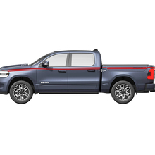 Pegatinas de vinilo de franjas laterales dobles personalizadas para Dodge Ram 1500 REV_2