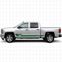 Vinilos Retro de Rayas Paralelas para Puertas y Paneles Laterales para Chevrolet Silverado 1500 K2XX 2014-2019_3