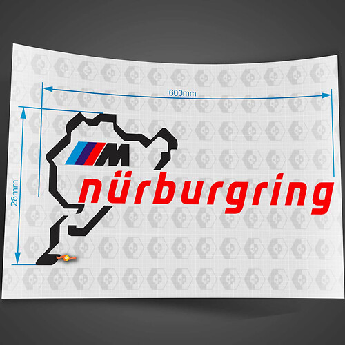 Adhesivo de vinilo para carreras de carrocería BMW Motorsport M Nürburgring Ring Hood

