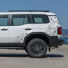 Toyota Land Cruiser Seis nudos Honeycomb Puertas laterales Calcomanías traseras Pegatinas de vinilo Gráfico
 3
