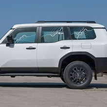 Calcomanías laterales de ventana topográficas de Toyota Land Cruiser, gráficos de pegatinas de vinilo
 2