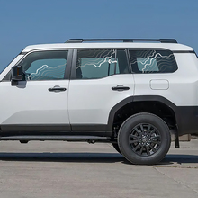 Calcomanías laterales de ventana topográficas de Toyota Land Cruiser, gráficos de pegatinas de vinilo
 3