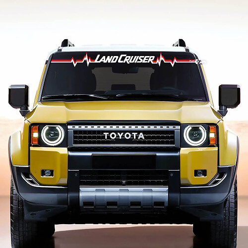 Toyota Land Cruiser Parabrisas corazón pulso Calcomanía Vinilo Pegatinas Gráfico
