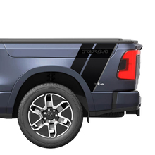 Rocker de rayas laterales traseras para Dodge RAM 1500 REV, pegatinas de vinilo, gráficos
 2