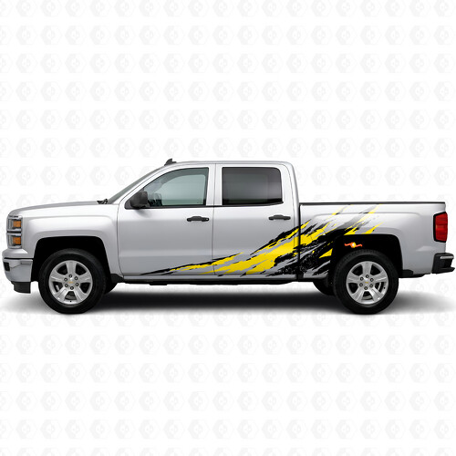 Tiras de vinilo desgastadas para puertas y laterales de caja para Chevrolet Silverado 1500 K2XX 2014-2019