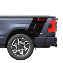 Kit de Calcomanías de Vinilo de Rayas Geométricas para Guardabarros Trasero para Dodge Ram 1500 REV_2