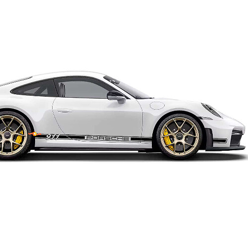 Kit de Vinilo de Tiras Laterales de Marca para Porsche 911