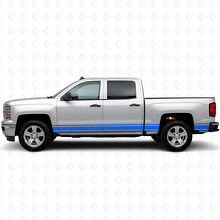 Tiras de vinilo delgadas para puerta y costado de caja para Chevrolet Silverado 1500 K2XX 2014-2019_4