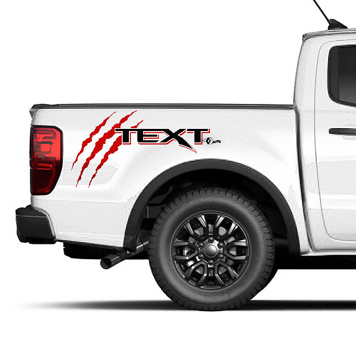 Kit de vinilo adhesivo personalizado con garras y texto para la cabecera de camioneta Musclecar power truck