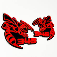 Insignia 3D Hornet Bee 345 - Emblema personalizado para parrilla de guardabarros para automóviles y camiones
 3