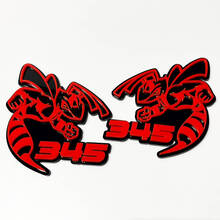 Insignia 3D Hornet Bee 345 - Emblema personalizado para parrilla de guardabarros para automóviles y camiones
 4