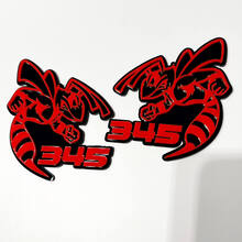 Insignia 3D Hornet Bee 345 - Emblema personalizado para parrilla de guardabarros para automóviles y camiones
 5