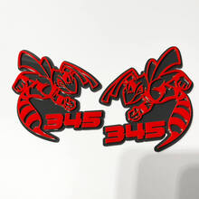 Insignia 3D Hornet Bee 345 - Emblema personalizado para parrilla de guardabarros para automóviles y camiones 2
 2