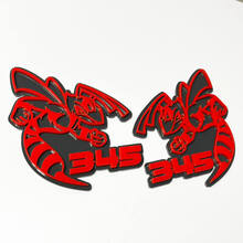Insignia 3D Hornet Bee 345 - Emblema personalizado para parrilla de guardabarros para automóviles y camiones 2
 4