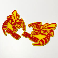 Insignia 3D Hornet Bee 345 - Emblema personalizado para parrilla de guardabarros para automóviles y camiones 2
 5