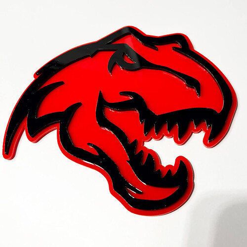 Insignia 3D de Dinosaur T-Rex TRX - Emblema personalizado de insignias de portón trasero para parrilla de guardabarros
 1